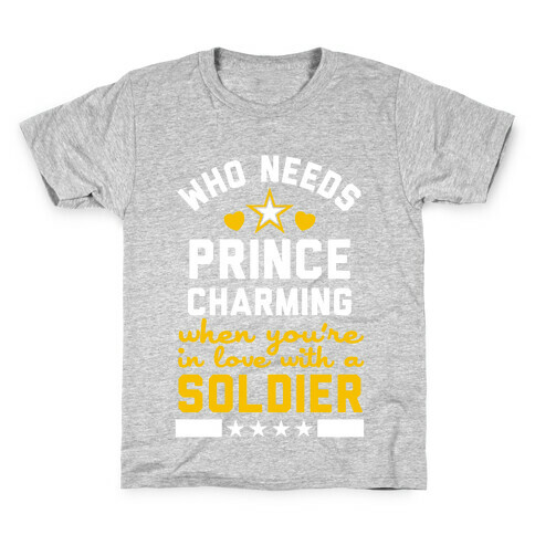 Who Needs Prince Charming? (Army) Kids T-Shirt