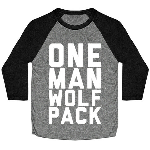 One Man Wolf Pack Baseball Tee