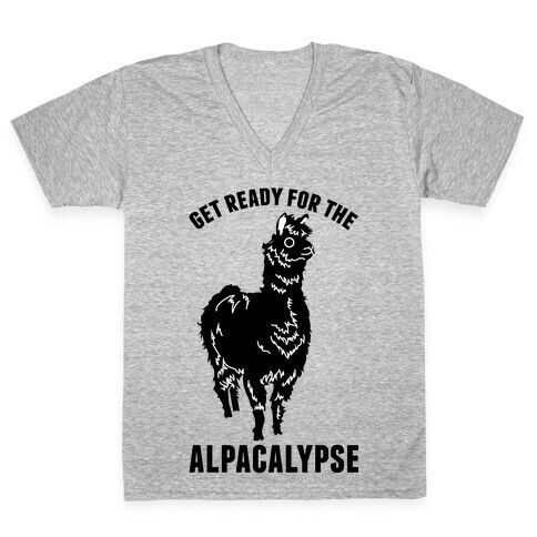 Get Ready for the Alpacalypse  V-Neck Tee Shirt