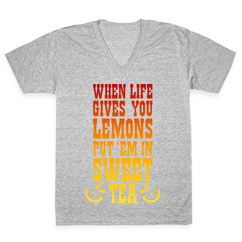 When Life Gives You Lemons V-Neck Tee Shirt