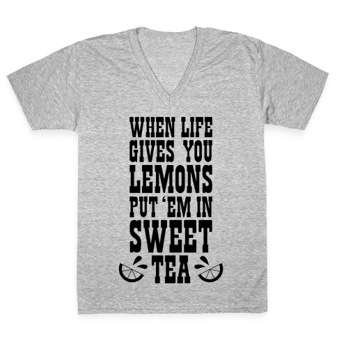 When Life Gives You Lemons V-Neck Tee Shirt