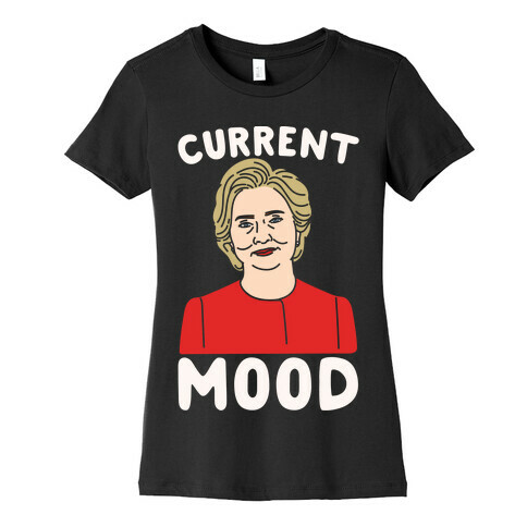 Current Mood Hillary White Print Womens T-Shirt