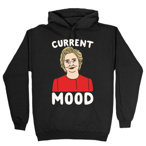 Current Mood Hillary White Print Hooded Sweatshirt