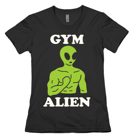 Gym Alien Womens T-Shirt