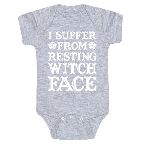 I Suffer From Restless Witch Face (White) Baby One-Piece