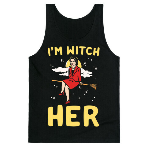 I'm Witch Her Parody White Print Tank Top