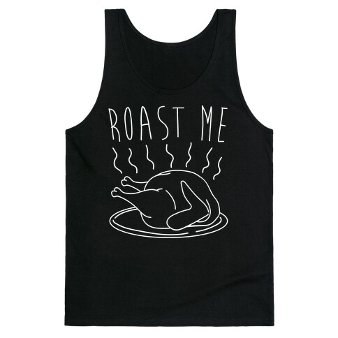 Roast Me Turkey White Print Tank Top