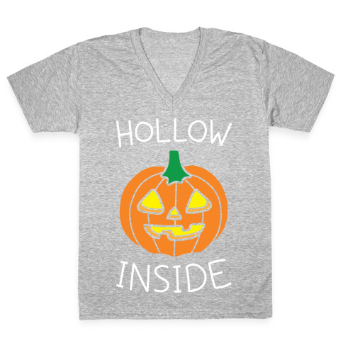 Hollow Inside (White) V-Neck Tee Shirt