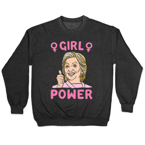 Girl Power Hillary White Print Pullover