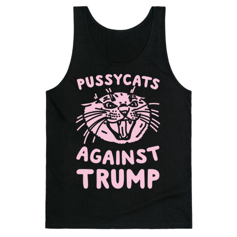 Pussycats Against Trump White Print Tank Top
