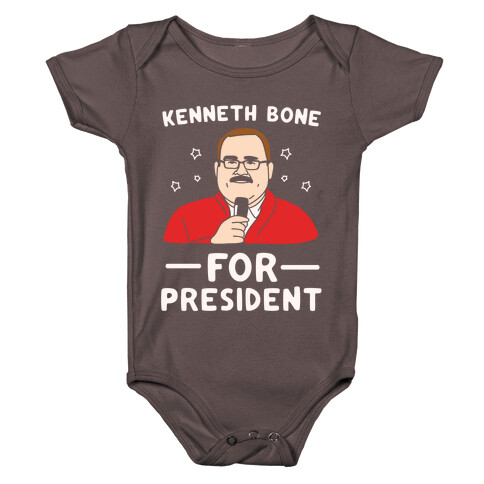 Kenneth Bone For President White Print Baby One-Piece