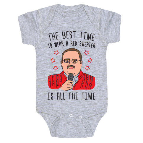 Ken Bone Red Sweater Baby One-Piece