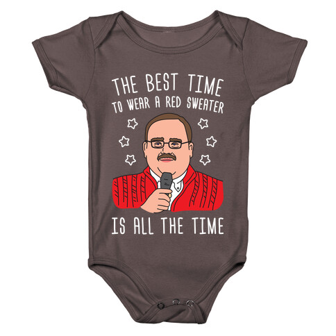 Ken Bone Red Sweater Baby One-Piece