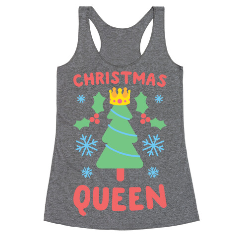 Christmas Queen (White) Racerback Tank Top