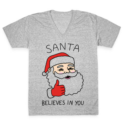 Santa Believes In You V-Neck Tee Shirt