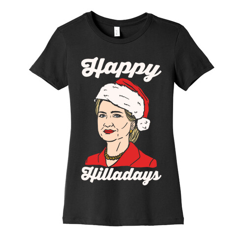 Happy Hilladays White Print Womens T-Shirt