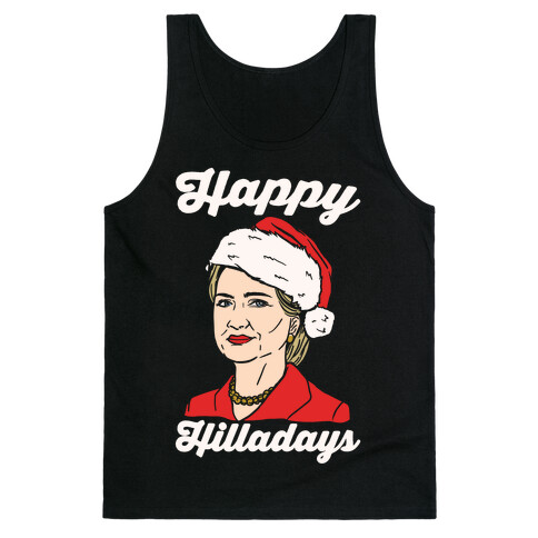 Happy Hilladays White Print Tank Top