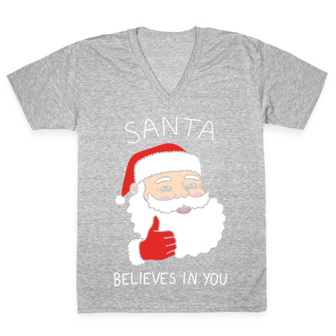 Santa Believes In You V-Neck Tee Shirt