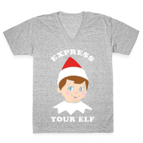 Express Your Elf V-Neck Tee Shirt