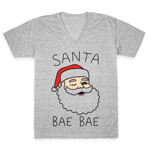Santa Bae Bae V-Neck Tee Shirt