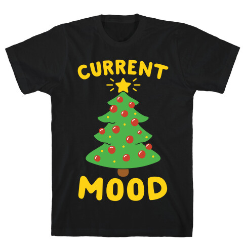 Current Mood Christmas White Print T-Shirt