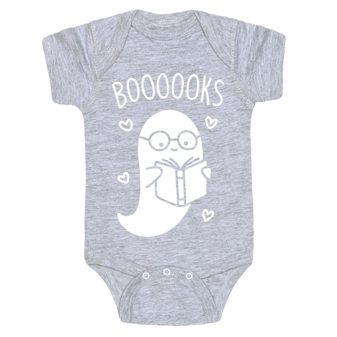 Boooooks (White) Baby One-Piece