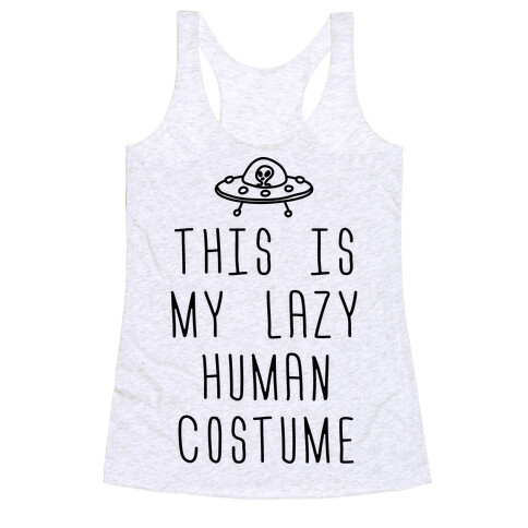 This Is My Lazy Human Costume Racerback Tank Top