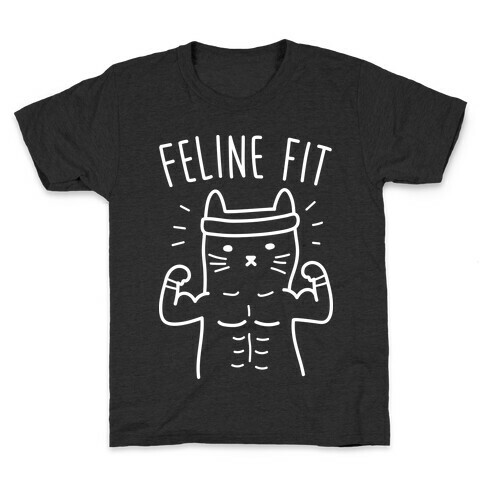Feline Fit (White) Kids T-Shirt