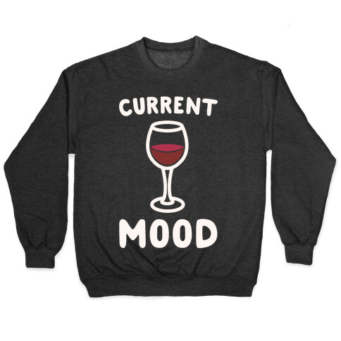 Current Mood Wine White Print Pullover