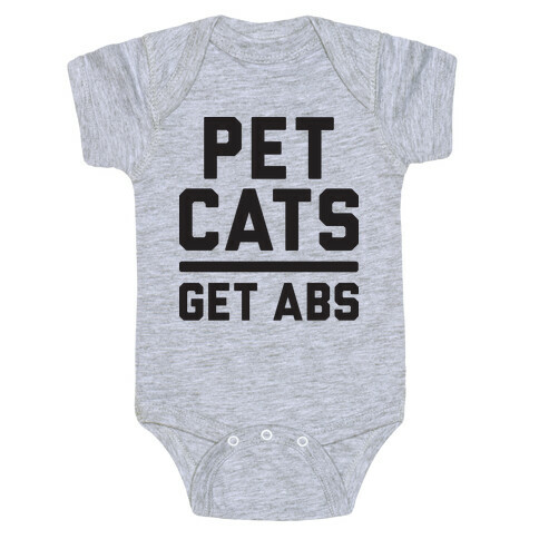 Pet Cats Get Abs Baby One-Piece