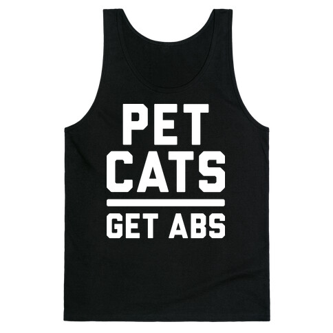 Pet Cats Get Abs (White) Tank Top