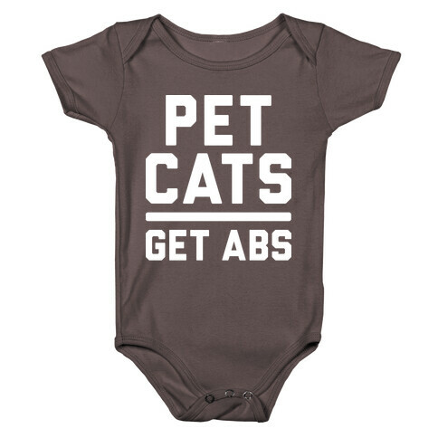 Pet Cats Get Abs (White) Baby One-Piece