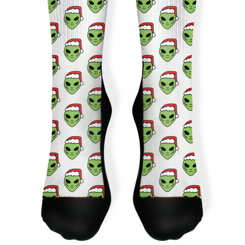 Aliens in Santa Hats Sock