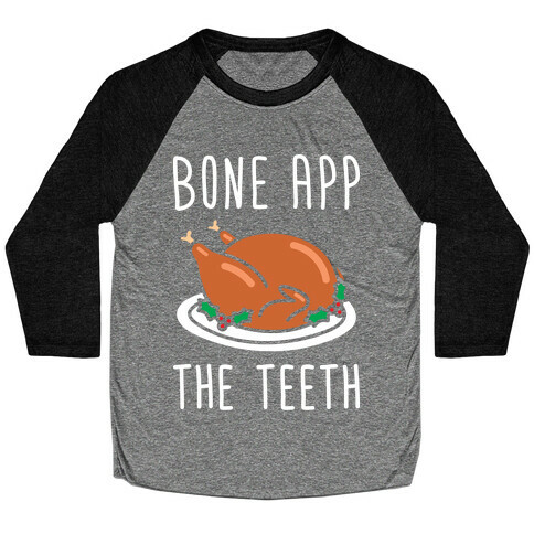 Bone App The Teeth (White) Baseball Tee