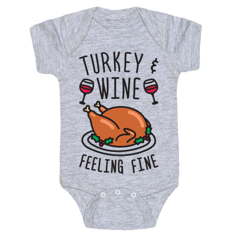 Turkey And Wine Feeling Fine Baby One-Piece