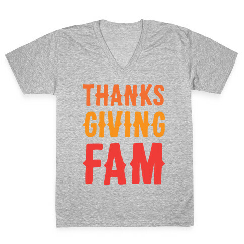 Thanksgiving Fam V-Neck Tee Shirt
