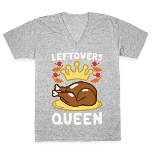 Leftovers Queen White Print V-Neck Tee Shirt