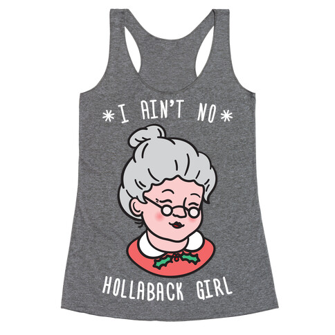 Hollaback Mrs. Claus (White) Racerback Tank Top