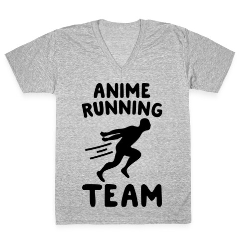 Anime Running Team  V-Neck Tee Shirt