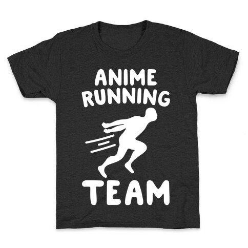 Anime Running Team White Print Kids T-Shirt