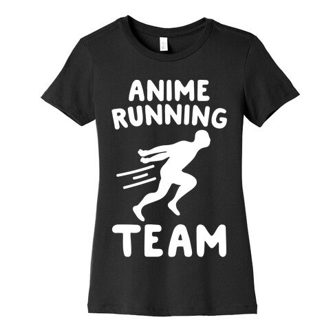 Anime Running Team White Print Womens T-Shirt