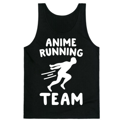 Anime Running Team White Print Tank Top
