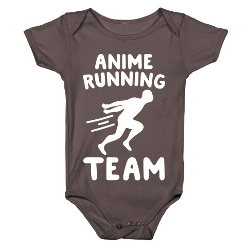 Anime Running Team White Print Baby One-Piece