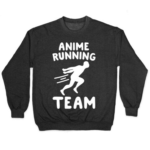 Anime Running Team White Print Pullover