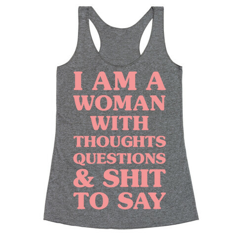 I Am A Woman Racerback Tank Top