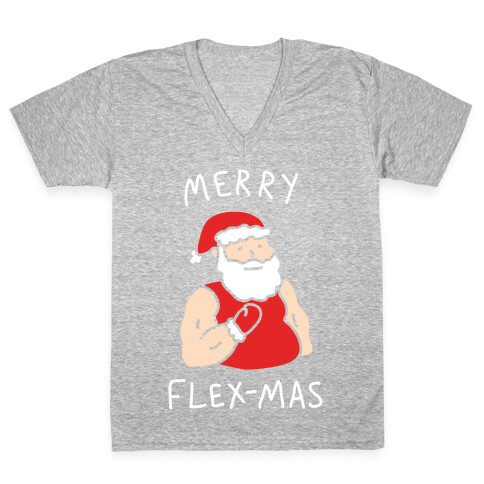 Merry Flex-mas V-Neck Tee Shirt