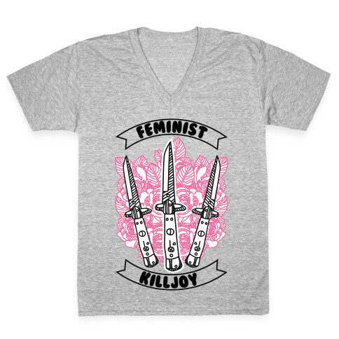 Feminist Killjoy V-Neck Tee Shirt