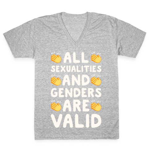 All Sexualities And Genders Are Valid V-Neck Tee Shirt
