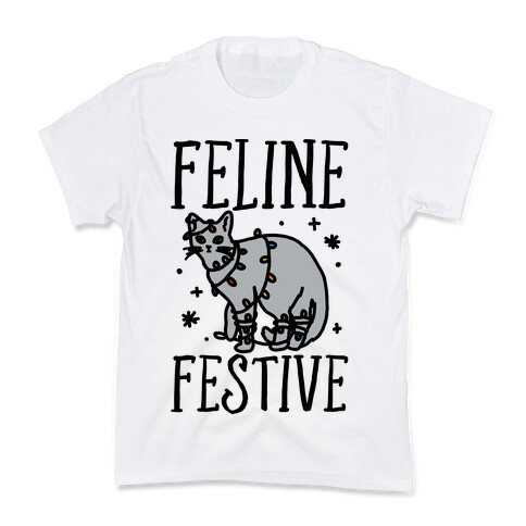 Feline Festive  Kids T-Shirt