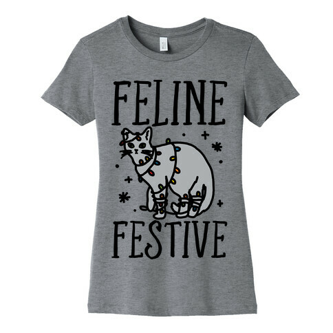 Feline Festive  Womens T-Shirt